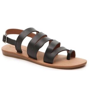 NWOB Lucky‎ Brand Black Leather Gladiator Sandals